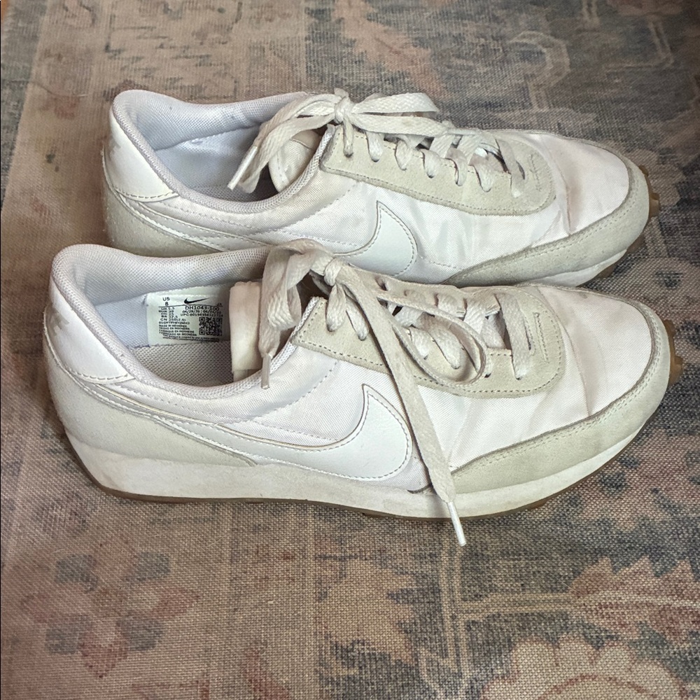 Cream and Tan Casual Nike Sneakers